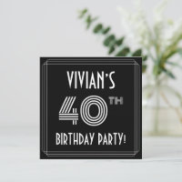 40. Geburtstag Party: Art-Déco-Stil mit Individuel