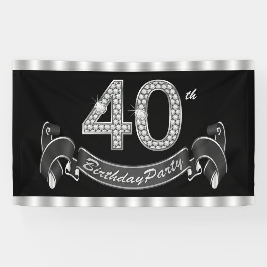 40. Geburtstag Party Banner (Horizontal)