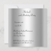 40. Geburtstag Party Black Red Art Deco Einladung (Rückseite)