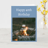 40. Geburtstag Party Camping Campfire Alte Timer Karte (Gelbe Blume)