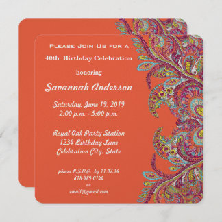 40. Geburtstag Party Einladung