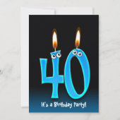 40. Geburtstag Party Einladung (Vorderseite)