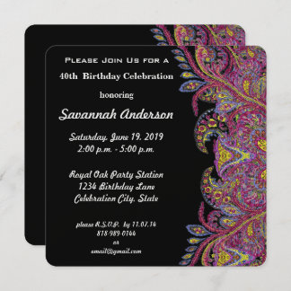 40. Geburtstag Party Einladung