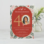 40. Geburtstag Party Einladung (Stehend Vorderseite)