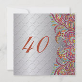 40. Geburtstag Party Einladung (Rückseite)