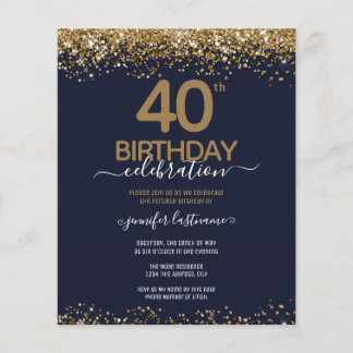 40. Geburtstag Party Einladung
