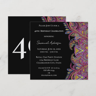 40. Geburtstag Party Einladung