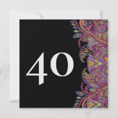 40. Geburtstag Party Einladung (Rückseite)