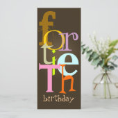 40. Geburtstag Party Einladungen (Stehend Vorderseite)