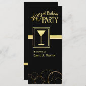 40. Geburtstag-Party Einladungen (Vorne/Hinten)