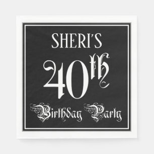 40. Geburtstag Party — Extravagantes Skript + Indi Serviette