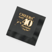 40. Geburtstag Party feiert Champagnergläser Servietten Mit Folie (Links)