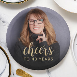 40. Geburtstag Party Foto Cheers Pappteller