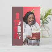 40. Geburtstag Party Foto geboren 1985 Einladung (Stehend Vorderseite)