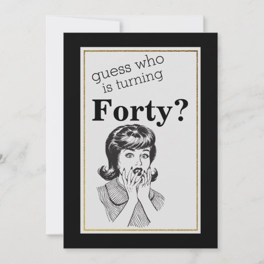 40. Geburtstag Party Funny Fab Frauen Geburtstag Einladung (Vorderseite)