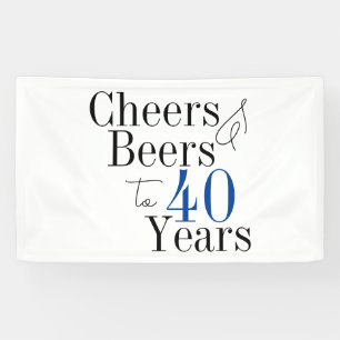 40. Geburtstag Party für Biersorten Banner