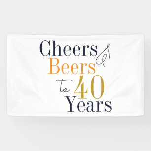 40. Geburtstag Party für Cheers und Biersorten Banner