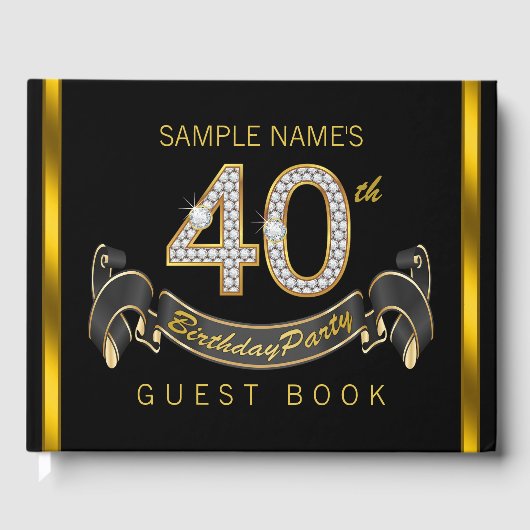40. Geburtstag Party Gästebuch (Vorderseite)