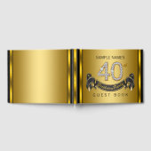 40. Geburtstag Party Gästebuch Schwarzes Gold (Voll)