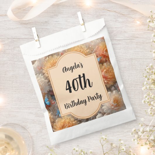 40. Geburtstag Party Geschenktütchen (Ausgeschnitten)