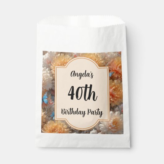 40. Geburtstag Party Geschenktütchen (Vorderseite)