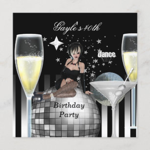40. Geburtstag Party Girls Night Out Champagne Einladung