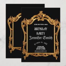 40. Geburtstag Party Gold Einladung