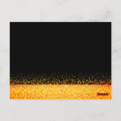 40. Geburtstag Party Gold Schwarze Funkel Einladun Postkarte (Rückseite)