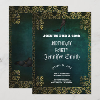 40. Geburtstag Party Gothic Red Einladung