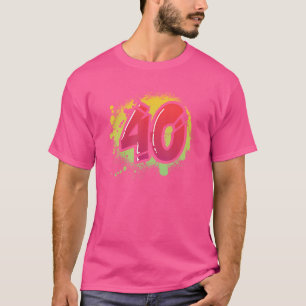 40. Geburtstag Party Graffiti Hip Hop Dance S T-Shirt