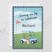 40. Geburtstag Party Herren Golf Theme Party Einladung (Rückseite)