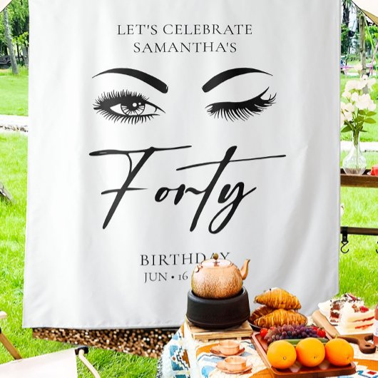 40. Geburtstag Party Hintergrund Tapestry Wandteppich