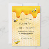 40. Geburtstag Party Honigwabenrüben Einladung (Vorderseite)
