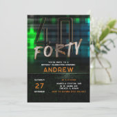 40. Geburtstag Party Ideen für Typ Einladung (Stehend Vorderseite)
