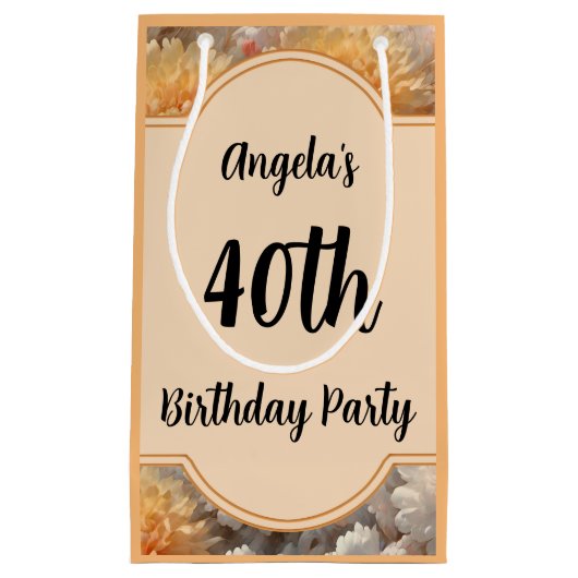 40. Geburtstag Party Kleine Geschenktüte (Vorderseite)