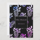 40. Geburtstag Party Mann Einladung Black Lila (Rückseite)