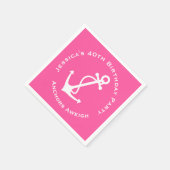 40. Geburtstag Party Nautical Anchor Serviette (Ecke)