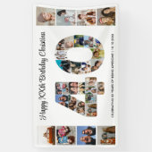 40. Geburtstag Party Nummer 40 FotoCollage Banner (Vertikal)