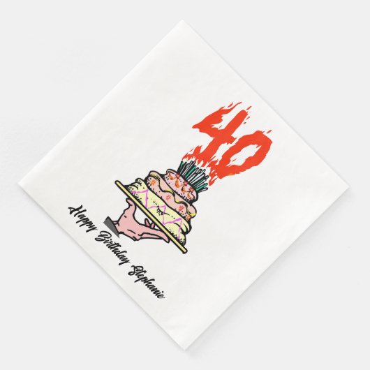 40. Geburtstag Party Personalisiert Serviette (Ecke)