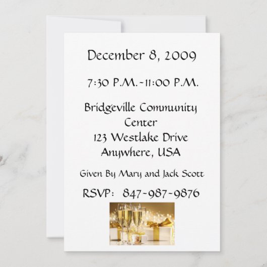 40. Geburtstag Party Personalisierte Einladung (Rückseite)