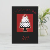 40. Geburtstag Party Personalisierte Einladung (Stehend Vorderseite)