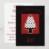 40. Geburtstag Party Personalisierte Einladung (Vorne/Hinten)