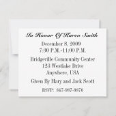 40. Geburtstag Party Personalisierte Einladung (Rückseite)