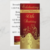 40. Geburtstag Party Personalisierte Einladung (Vorne/Hinten)