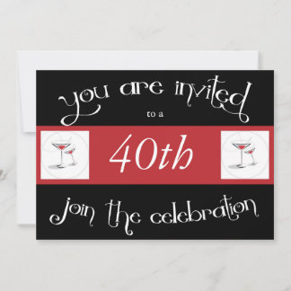 40. Geburtstag Party Personalisierte Einladung