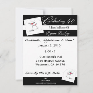 40. Geburtstag Party Personalisierte Einladung
