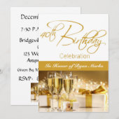 40. Geburtstag Party Personalisierte Einladung (Vorne/Hinten)