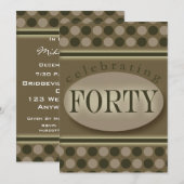 40. Geburtstag Party Personalisierte Einladung (Vorne/Hinten)