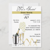 40. Geburtstag Party Personalisierte Einladung (Vorderseite)