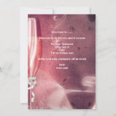 40. Geburtstag Party Pink Champagne 40 Einladung (Rückseite)